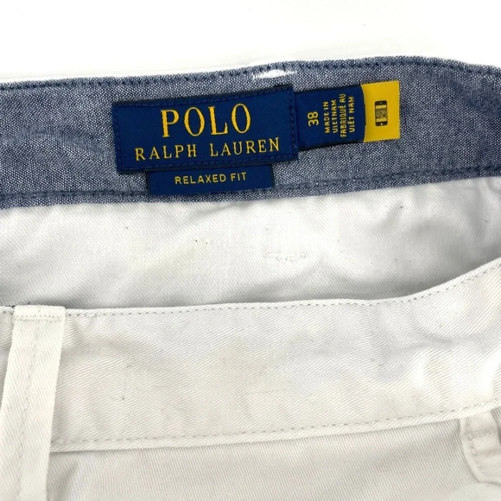 Polo Ralph Lauren Chino‎ Shorts Men's 38 White Relaxed Fit Preppy Casual